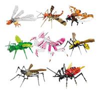 Insect Building Blocks Set- 1054PCS Flying Animals Bricks Kit with Mantis,Bee and 8, Halloween Home Office Decor Model, STEM Education Toy, Classroom Rewards, Creative Gift for Adult, Kid Age 8+