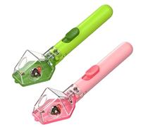 Insect Catching Tool,Portable Fly Spider Catcher,Bug Catcher Handheld with 6X Magnifier Glass, Clear Observation Bug Hunting Kits for Children (Green+Pink)