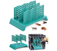 Insect Climbing Frame - 3D Wave Habitat Insert for Cricket, Dubia Cockroach, Mealworm, Drop-In Baffle Plate Adds Vertical Space, Reduces Stacking and Crushing, Fits Any Container (Base & 3 Panels)