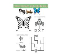 Insect coloring and activity book: Simple insect coloring book for 4-6 year olds