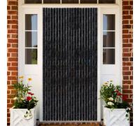 Insect Curtain Anthracite 90x220cm 100% Polypropylene Chenille Door Screen Quiet