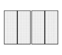 vidaXL 2x Insect Door Curtains with Magnet Blocks Black 230x160 cm Fly Screen