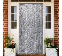Insect Curtain Brown Beige 90x220cm 100% Polypropylene Chenille With Hooks Door.