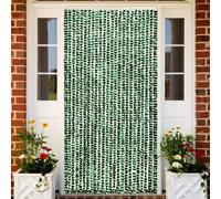 Insect Curtain Green White 100x220 cm 100% Polypropylene Chenille Door Magnetic