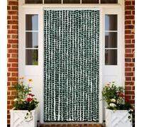 vidaXL Insect Curtain Green and White 90x220 cm Chenille Doorway Screen Blind