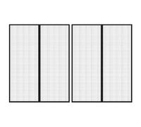 vidaXL 2x Insect Door Curtains with Magnet Blocks Black 230x160 cm Fly Screen