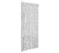 vidaXL Insect Curtain Light and Dark Grey 100x220 cm Chenille Doorway Screen