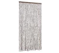 vidaXL Insect Curtain Taupe and White 100x220 cm Chenille Doorway Screen Blind