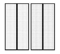Insect Door Curtain 210 x 100 cm 2 pcs Magnet Black Berkfield Home Black One Size