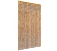vidaXL Door Curtain - Bamboo, 120x220cm, Brown, Insect Screen, Privacy and Insulation