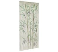 Insect Door Curtain Bamboo Print Multicolour 90x220 cm Solid Pine Rod 90-Strand
