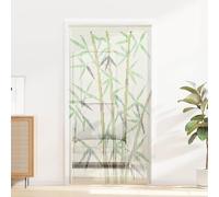 Insect Door Curtain Bamboo Print with 100 Fine Bamboo Strands 100 x 200 cm, Fly Screen and for Balcony Door, Patio Door, Kitchen and Bedroom, Removable No Drilling Required