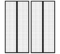 Insect Door Curtains 2 pcs with Magnet Blocks Black 210x90 cm Berkfield Home Black One Size