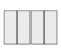 Insect Door Curtains with Magnet Blocks Windows Fly Screen Black 2 pcs vidaXL