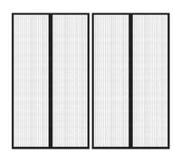 Insect Door Curtains with Magnet Blocks Windows Fly Screen Black 2 pcs vidaXL