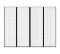 Insect Door Curtains with Magnet Blocks Windows Fly Screen Black 2 pcs vidaXL