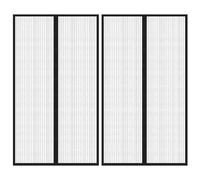 Insect Door Curtains with Magnet Blocks Windows Fly Screen Black 2 pcs vidaXL