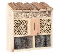 Insect Hotel Natural Firwood Bamboo Pine Cone Rustic Wood Bug House 30x10x30 cm