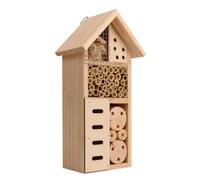 Insect House - Wooden Pollinator House, Winged Creature House, Garden Habitat with Ventilated Structure | Butterfly Sanctuary Backyard Flowers Landscapes Shrubs