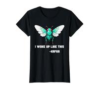 Insect I Woke Up Like This Franz Kafka Cicada Beetle Bugs Value Graphic T-Shirt, Women, Black, S