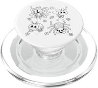 Insect mandala to color for children PopSockets PopGrip for MagSafe