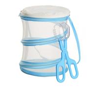 Insect Mesh Cage with Feeding Clip, Insect Butterfly Habitat Cage with Feeding Tongs Cricket Clamp Bug Scooper, Stick Insect Starter Kit Collapsible Bug Catcher Net Insect Portable Reproduction Mesh
