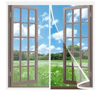 Insect Netting Magnetic Window 115x115cm net Fly Screen Net Magnetic Fly Screen Window Window Fly Screen Without Drilling for Covering Windows and Doors White