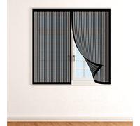 Insect Netting Magnetic Window Fly Screen Net 135 x 95 cm Magnetic Insect Mesh Fly Screens Window Mosquito Net Anti-Tearing for Sliding Windows French Windows skylights, Black