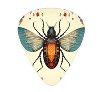 Insect Patterns guitar picks in three different thicknesses, suitable for electric guitar and band players