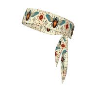 Insect Patterns Sweat-Absorbing Sports Headband, Unisex Sports Headband, Suitable for Outdoor Travel and Various Sports.