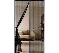 Insect Protection Door No Gap 127 x 231 cm Durable, Keeps Bugs Out, Kid and Pet Friendly Anti Mosquito Fly Curtain Door Screens Nets Hundreds of Sizes, Lets Fresh Air in, Black