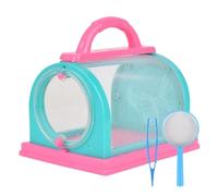 Insect Rearing Backyard Essentials Chamber Insect Habitat Magnifying Glass Set Accessories(Pink)