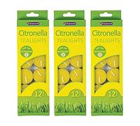 Insect Repellent Incense Sticks and Scented Tealight Candles with 8Hr Burning Time and Strong Citronella Smell | Mosquito Repellent for Outdoor/Indoor Use (3 x Chatsworth Citronella Teal)