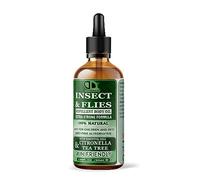 Insect Repellent with CITRONELLA & Tea Tree Essential Oil Repellent Against Mosquitoes, Biting Insects, Flies and Ticks for Body Oil Deet Free (50ml Glass Dropper)