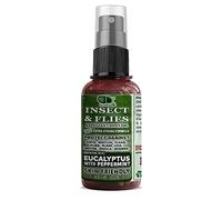 Insect Repellent with Eucalyptus & Peppermint Essential Oil Repellent Against Ants, Beetles, Fleas, Flies, Plant Lice, Moths, Snails and Spiders for Body Oil Deet Free (10ml Spray)
