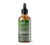 Insect Repellent with Eucalyptus & Peppermint Essential Oil Repellent Against Ants, Beetles, Fleas, Flies, Plant Lice, Moths, Snails and Spiders for Body Oil Deet Free (50ml Glass Dropper)