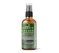 Insect Repellent with Eucalyptus & Peppermint Essential Oil Repellent Against Ants, Beetles, Fleas, Flies, Plant Lice, Moths, Snails and Spiders for Body Oil Deet Free (50ml Glass Spray)