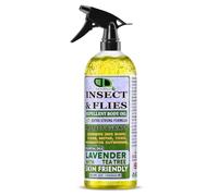 Insect Repellent with Lavender & Tea Tree Essential Oil Repellent Against Chiggers (Red Bugs) Fleas, Moths, Ticks, Mosquitos and Cutworms for Body Oil Deet Free (500ml Spray)