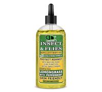 Insect Repellent with Lemongrass & Peppermint Essential Oil Repellent Against Ants, Beetles, Fleas, Flies, Plant Lice, Moths, Snails & Spiders for Body Oil Deet-Free (100ml Clear Dropper)