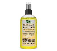 Insect Repellent with Lemongrass & Tea Tree Essential Oil Repellent Against Ants, Beetles, Fleas, Flies, Plant Lice, Moths, Snails and Spiders for Body Oil Deet Free (50ml Spray)
