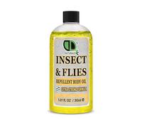 Insect Repellent with Lemongrass & Tea Tree Essential Oil Repellent Against Ants, Beetles, Fleas, Flies, Plant Lice, Moths, Snails and Spiders for Body Oil Deet Free (30ml Cap)