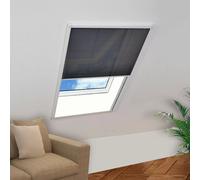 Insect Screen Brown Aluminium Frame Black Fibreglass Mesh 60x80cm Plisse EasyFit