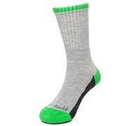 Insect Shield Kids Sport Crew Sock, Padded Athletic Crew Socks With Odorless & Invisible Permethrin Insect & Tick Protection, Gray, Youth Small
