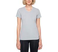 Insect Shield Women's UPF Dri-Balance Short Sleeve V-Neck Shirt, Platinum, XL