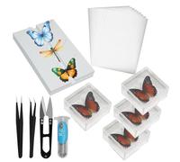 Insect Specimen Tools Kit Insect Display Case Insect Specimen Tools Insect Pins Insect Pinning Board Wings Pressing Paper Insect Collection Tools for Bug Hobbyist/Biology Projects