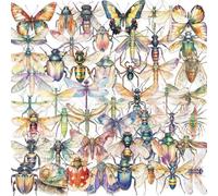 Insect Stickers,Cartoon Graffiti Stickers,50Pcs Bug Vinyl Waterproof Decals for Kids Teens,Transparent PET for Phone Laptop Water Bottles Skateboard Computer Phone Luggage Guitar Car Gifts