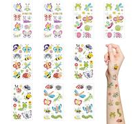 Insect Temporary Tattoo for Kids,10 Sheets Luminous Cute Reptile Bug Nature Waterproof Glow In The Dark Tattoo Sticker for Birthday Party Favors Goodie Bags Stuffers Party Fillers