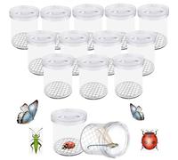Insect Viewer,Tianher 12 Pieces Clear Magnifying Insect Container Bug Catchers Natural Educational Science Learning Observation Kit