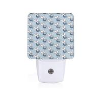 Insect Wings Eyes Cartoon Plug-in Led Night Light with Motion Sensor Dusk to Dawn Sensor Backlit Nightlight for Bedroom Bathroom