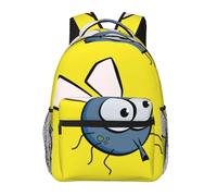 Insect Wings Eyes Cartoon Print Casual Daily Bookbag, 20 * 29 * 40cm Durable Basic Backpack For Travel And Vacation Classics Daypack